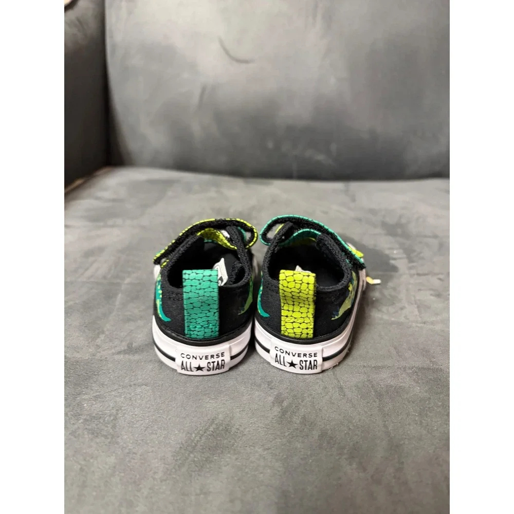 Converse Chuck Taylor All Star Dinosaur Black Green Toddler Shoes Size 2 A15900F